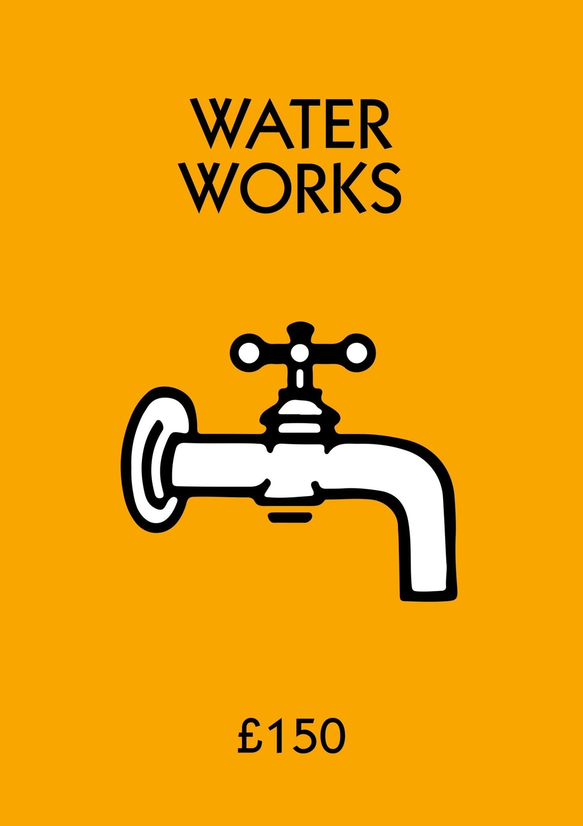 Personalised Water Works Bathroom Print