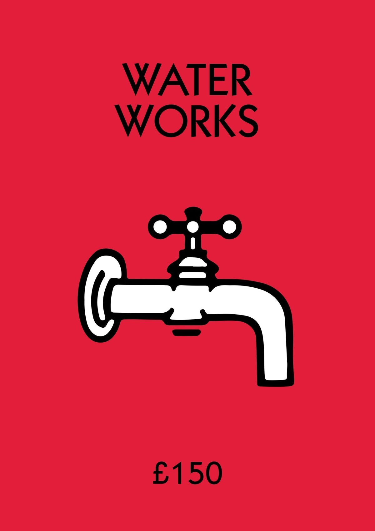 Personalised Water Works Bathroom Print