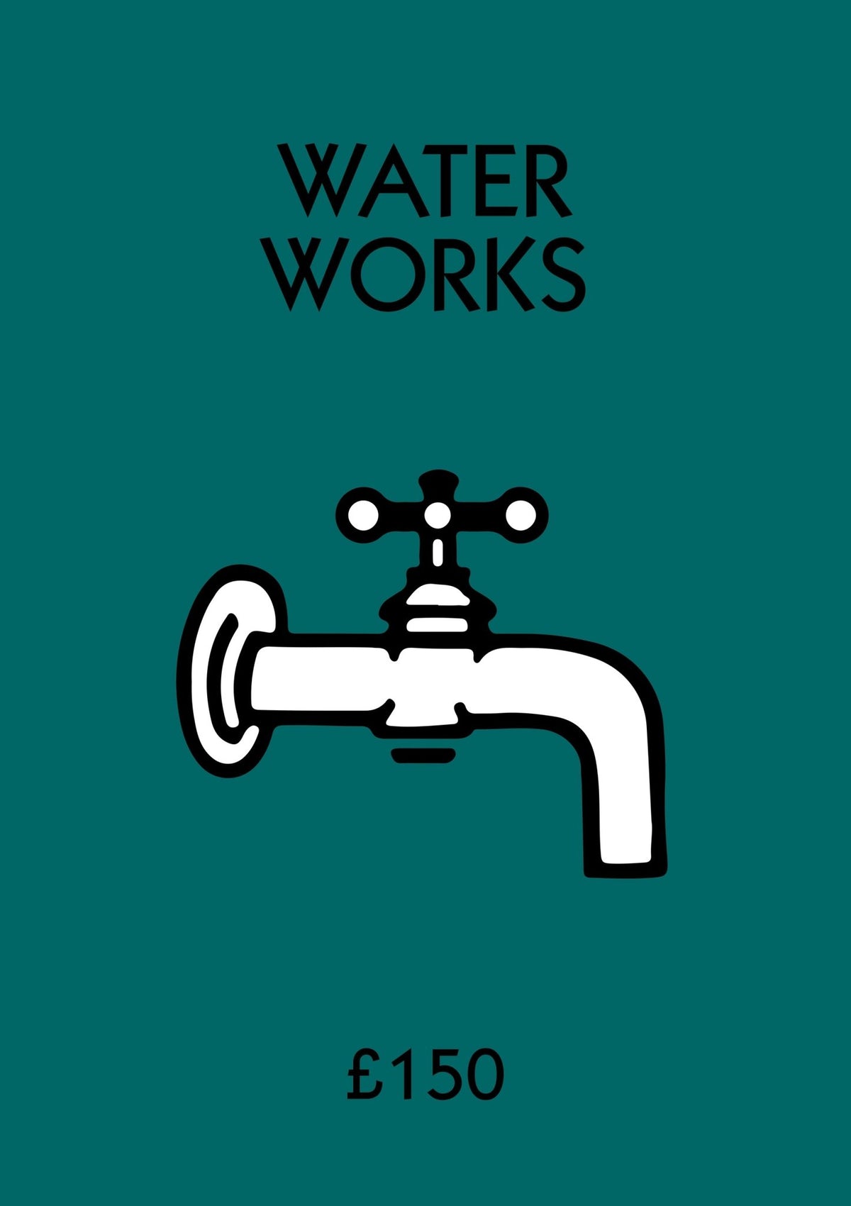 Personalised Water Works Bathroom Print