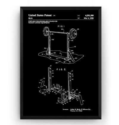 Weightlifting Equipment 1980 Patent Print - Magic Posters