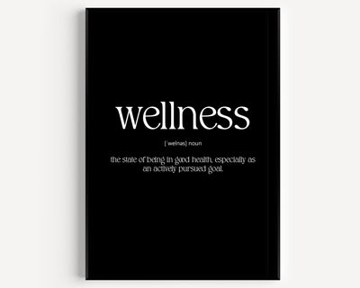 Wellness Definition Print - Magic Posters