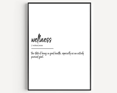 Wellness Definition Print - Magic Posters