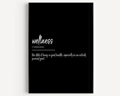 Wellness Definition Print - Magic Posters