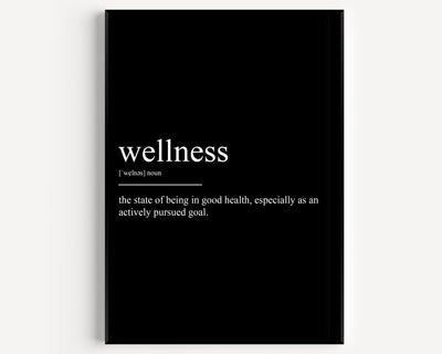 Wellness Definition Print - Magic Posters
