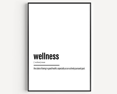 Wellness Definition Print - Magic Posters