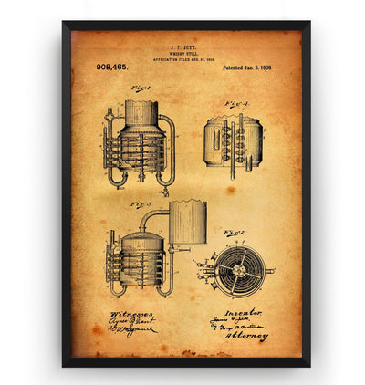 Whiskey Still 1909 Patent Print - Magic Posters