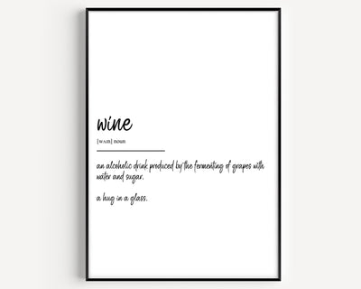 Wine Definition Print - Magic Posters