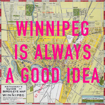 Winnipeg Retro Pop Art Map Print (square) - Magic Posters