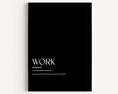 Work Definition Print - Magic Posters