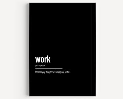 Work Definition Print - Magic Posters