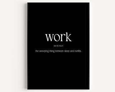 Work Definition Print - Magic Posters