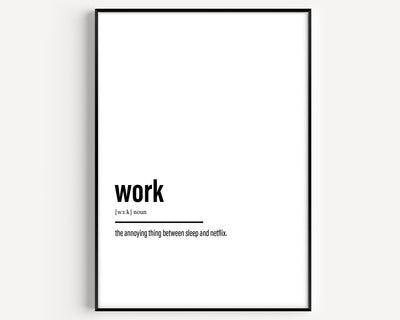 Work Definition Print - Magic Posters