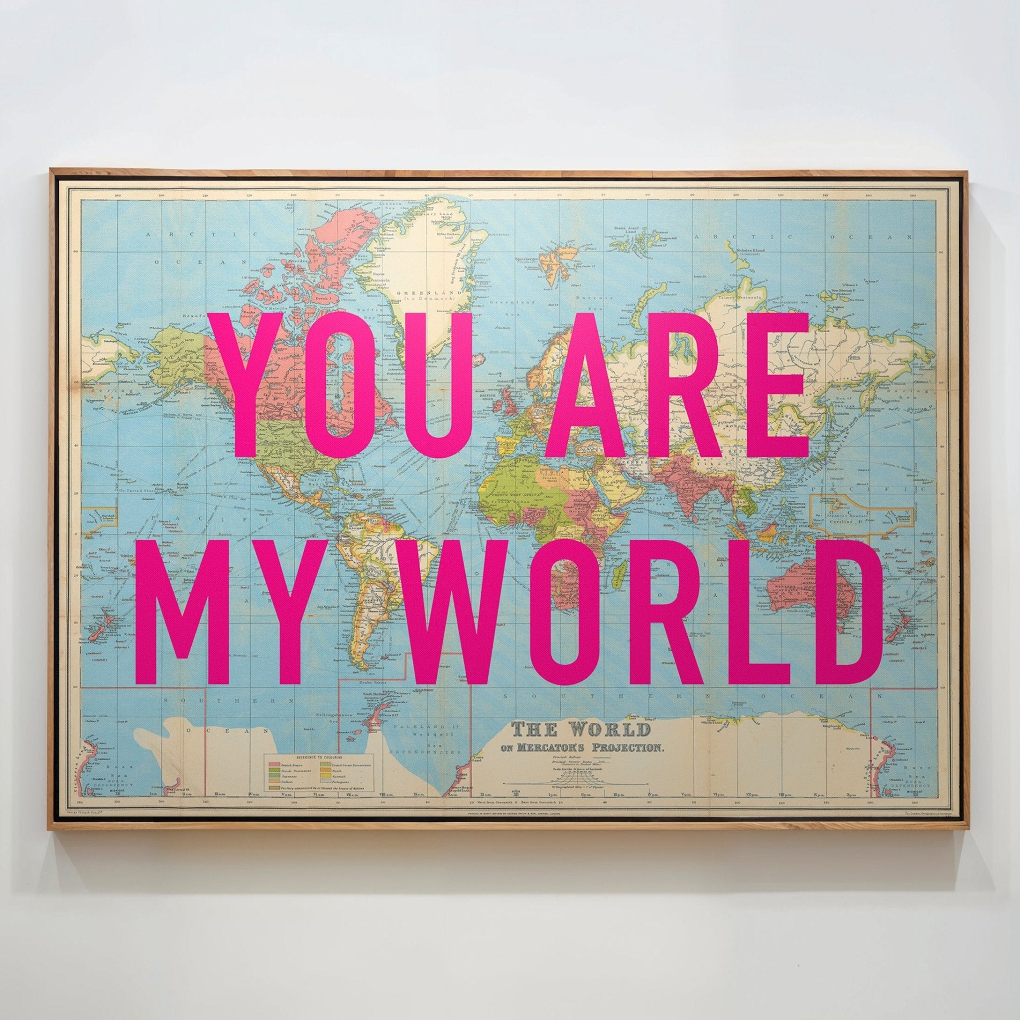 World Retro Pop Art Map Print - Magic Posters
