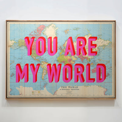World Retro Pop Art Map Print - Magic Posters