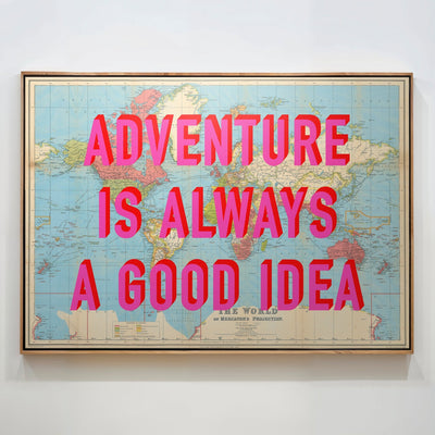 World Retro Pop Art Map Print - Magic Posters