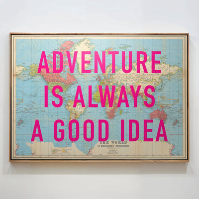 World Retro Pop Art Map Print - Magic Posters