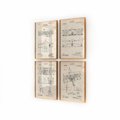 Wright Brothers Set Of 4 Patent Prints - Magic Posters