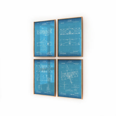 Wright Brothers Set Of 4 Patent Prints - Magic Posters