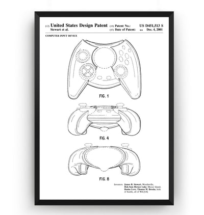 X Controller 2001 Patent Print - Magic Posters
