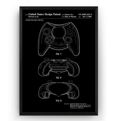 X Controller 2001 Patent Print - Magic Posters