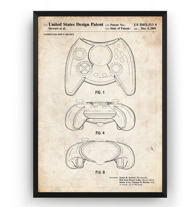 X Controller 2001 Patent Print - Magic Posters