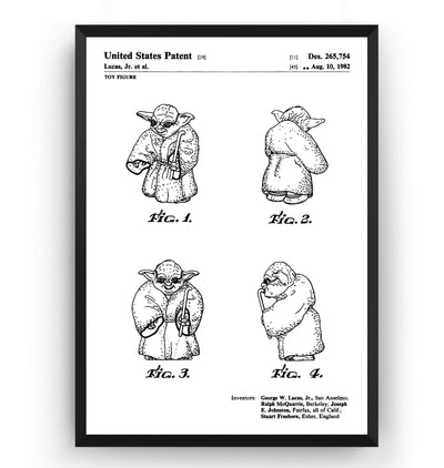 Yoda 1982 Patent Print - Magic Posters