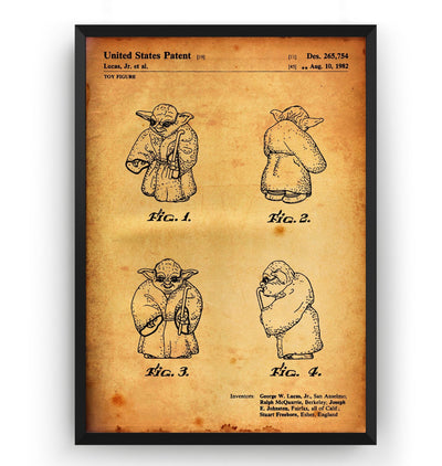 Yoda 1982 Patent Print - Magic Posters