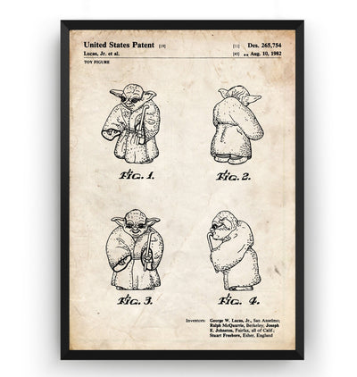 Yoda 1982 Patent Print - Magic Posters