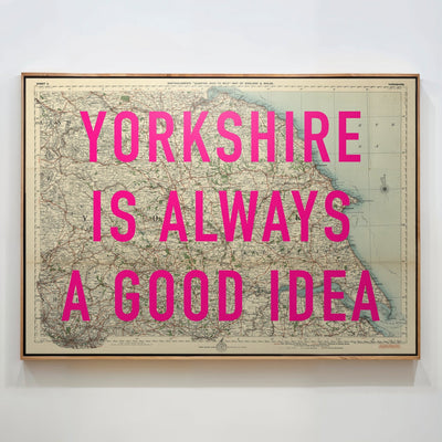 Yorkshire Retro Pop Art Map Print - Magic Posters