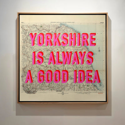 Yorkshire Retro Pop Art Map Print (Square) - Magic Posters