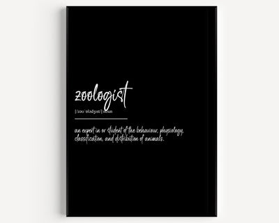 Zoologist Definition Print - Magic Posters