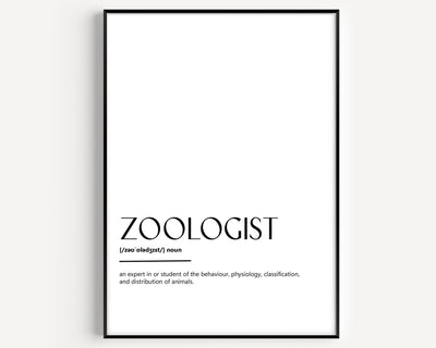 Zoologist Definition Print - Magic Posters
