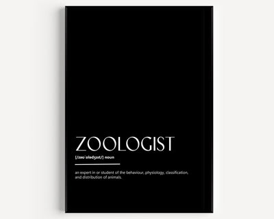 Zoologist Definition Print - Magic Posters