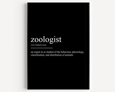 Zoologist Definition Print - Magic Posters