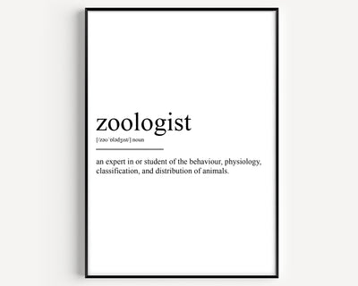 Zoologist Definition Print - Magic Posters