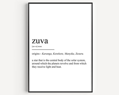 Zuva Definition Print - Magic Posters