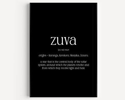Zuva Definition Print - Magic Posters