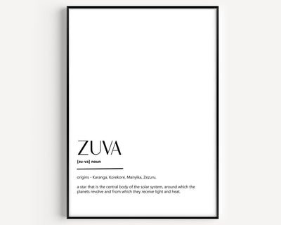 Zuva Definition Print - Magic Posters