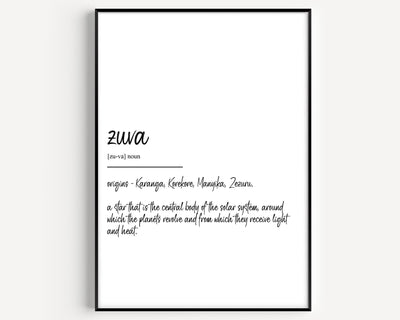 Zuva Definition Print - Magic Posters