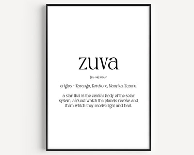 Zuva Definition Print - Magic Posters