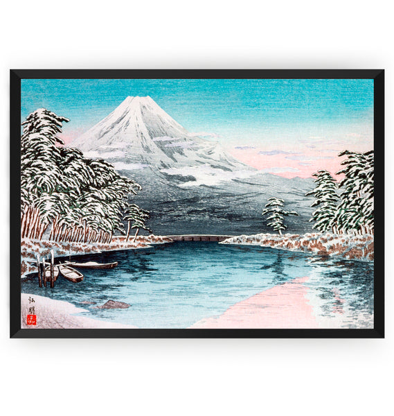 Mount Fuji From Tagonoura, Snow Scene By Hiroaki Takahashi - Magic Posters