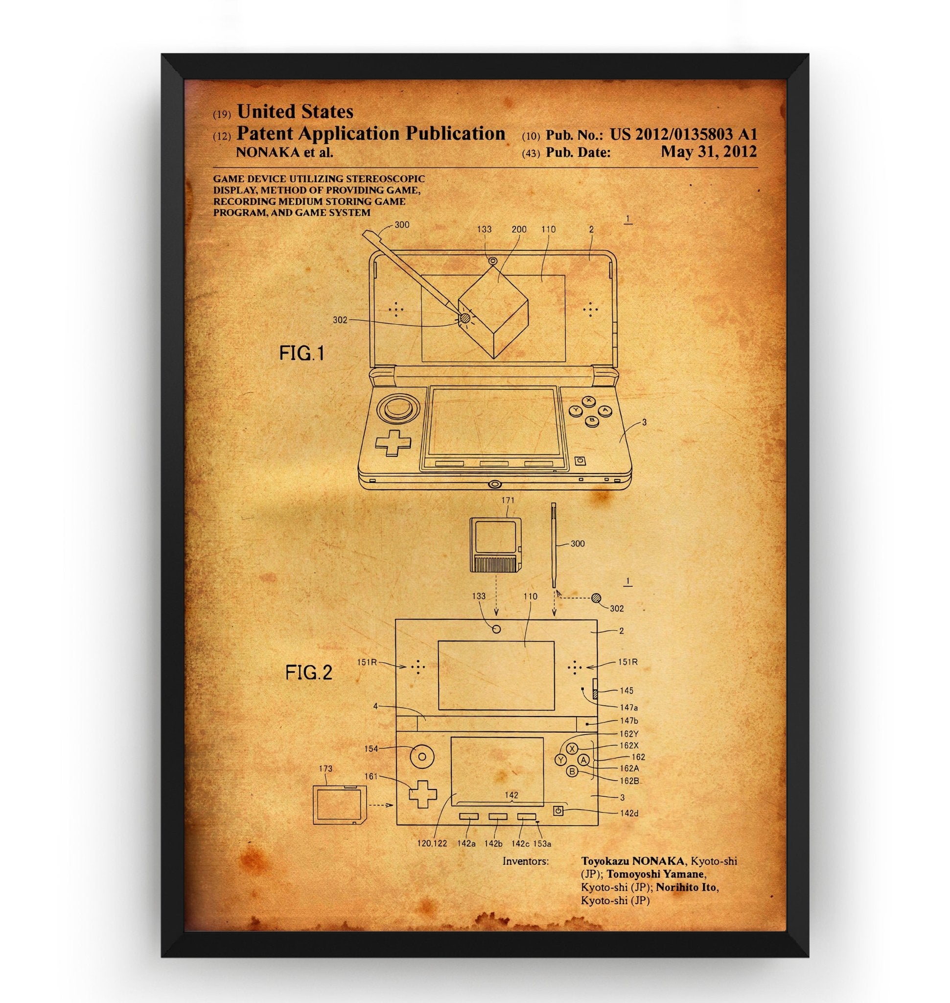 3DS 2012 Patent Print - Magic Posters