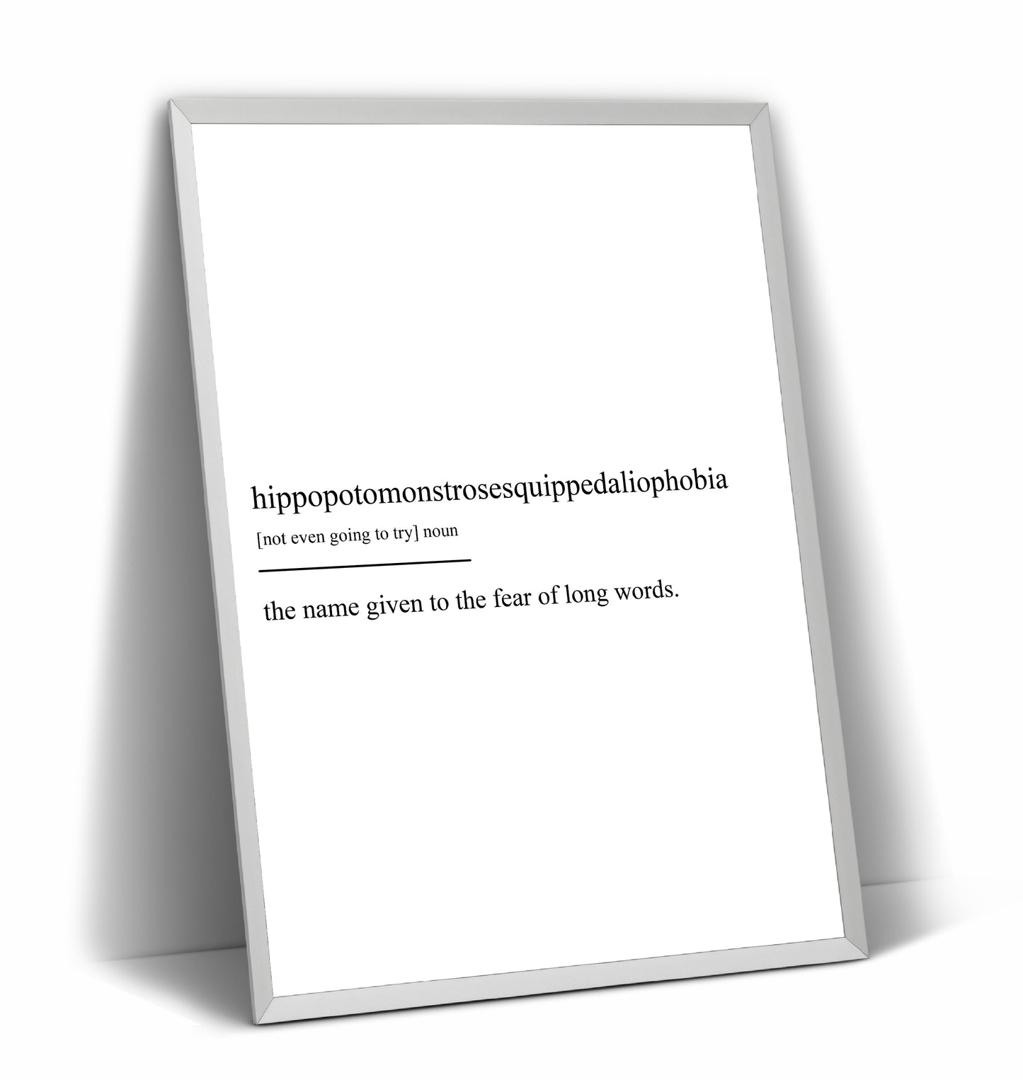 Hippopotomonstrosesquippedaliophobia Definition Print - Magic Posters