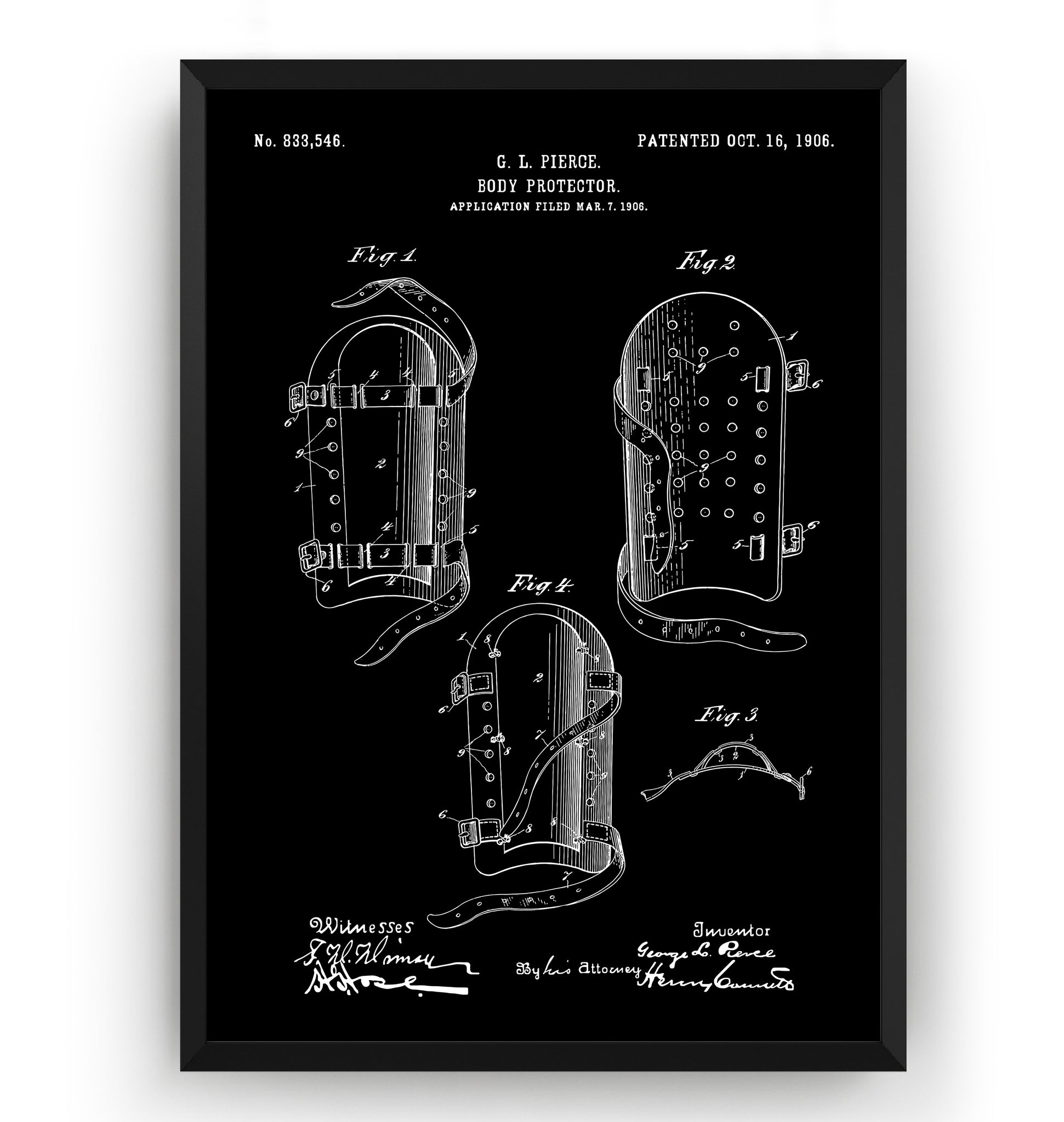 Cricket Leg Pads 1906 Patent Print - Magic Posters