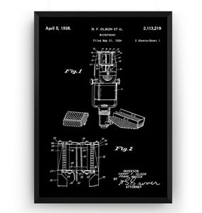 Microphone 1938 Patent Print - Magic Posters