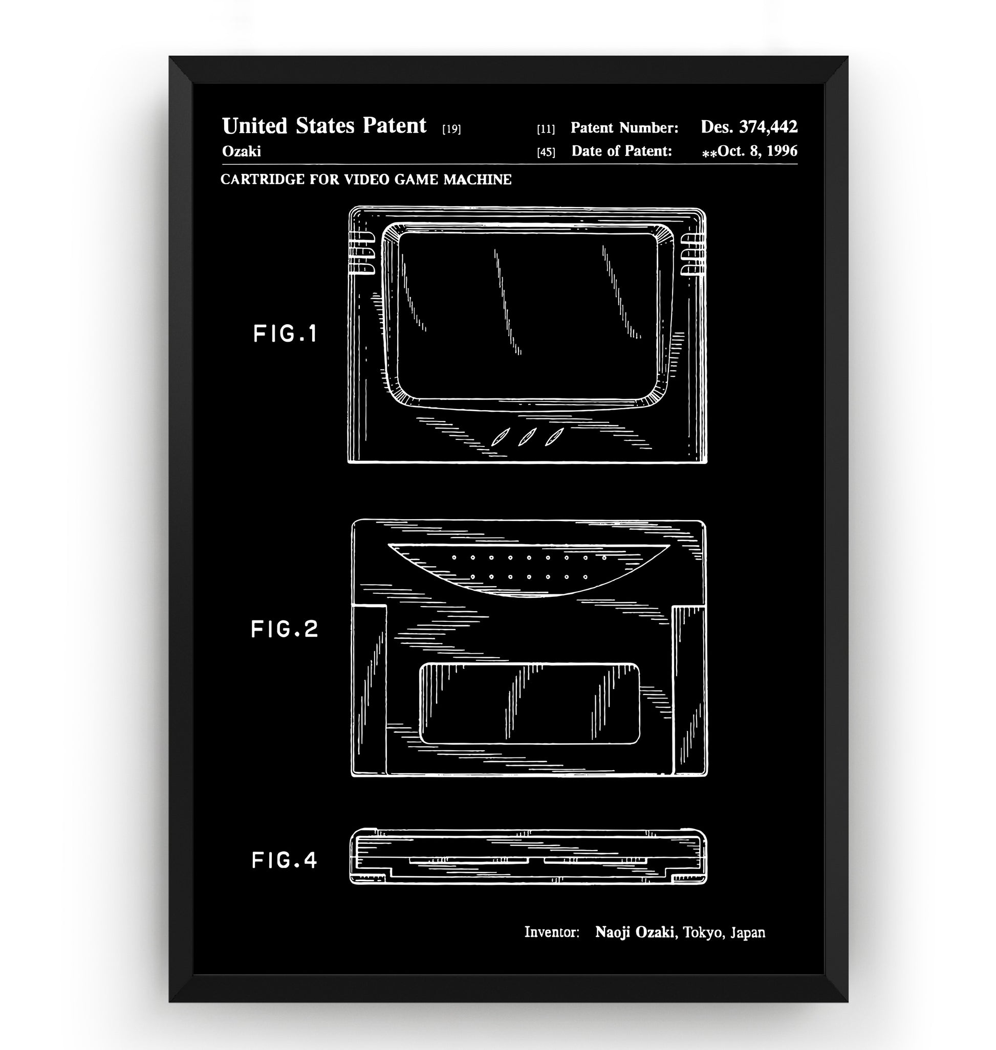 Saturn Cartridge 1996 Patent Print - Magic Posters