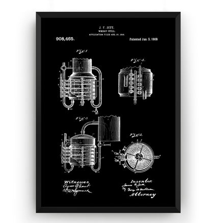 Whiskey Still 1909 Patent Print - Magic Posters