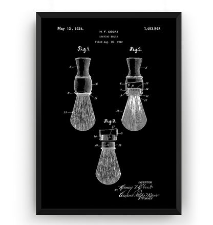 Shaving Brush 1924 Patent Print - Magic Posters