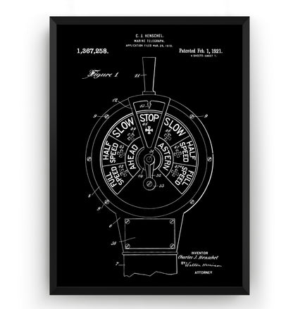 Marine Telegraph 1921 Patent Print - Magic Posters