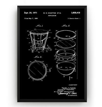 Kettledrum 1971 Patent Print - Magic Posters
